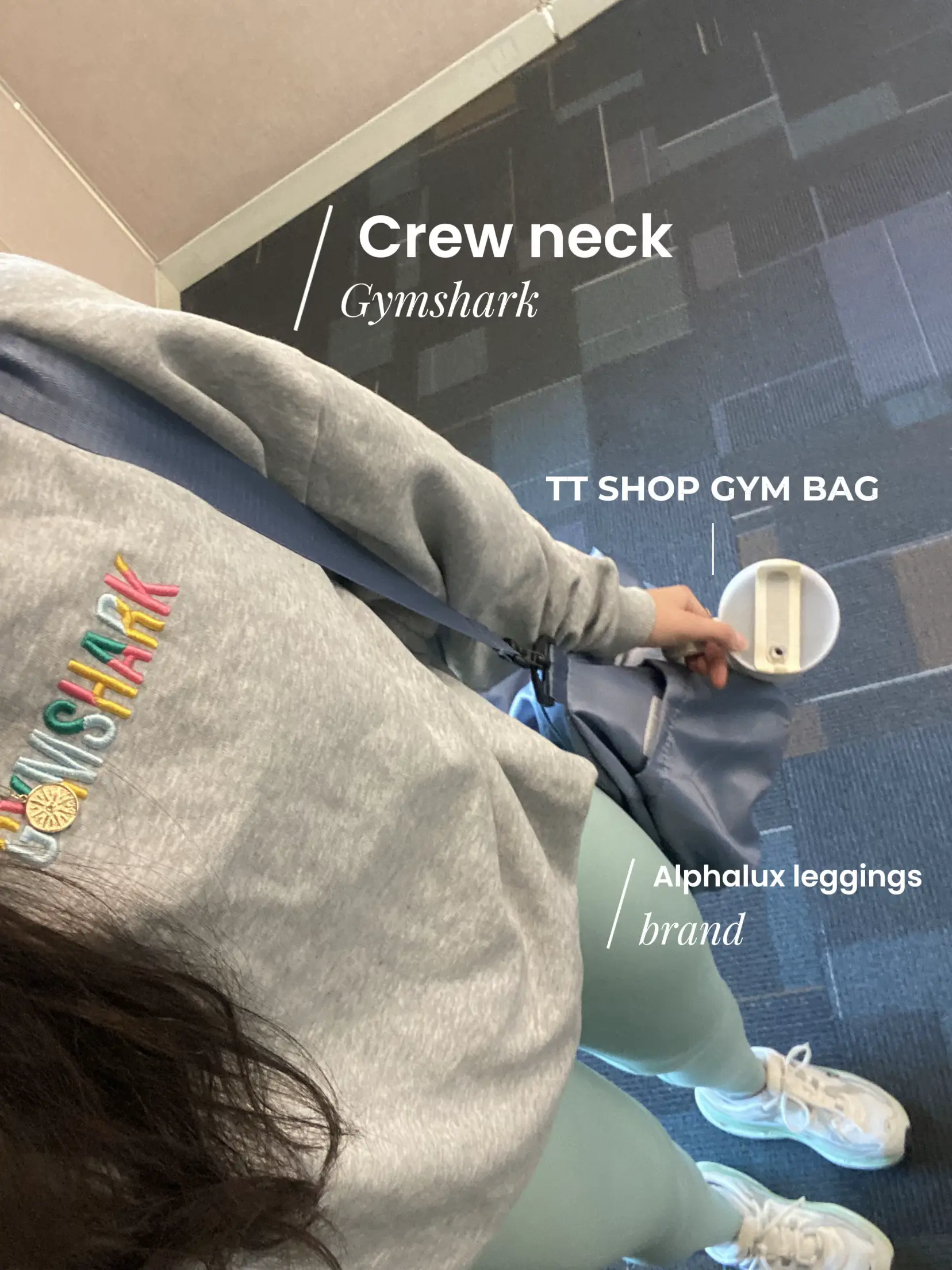 Gymshark I Heart Gym Oversized Sweatshirt - Light Grey Core Marl