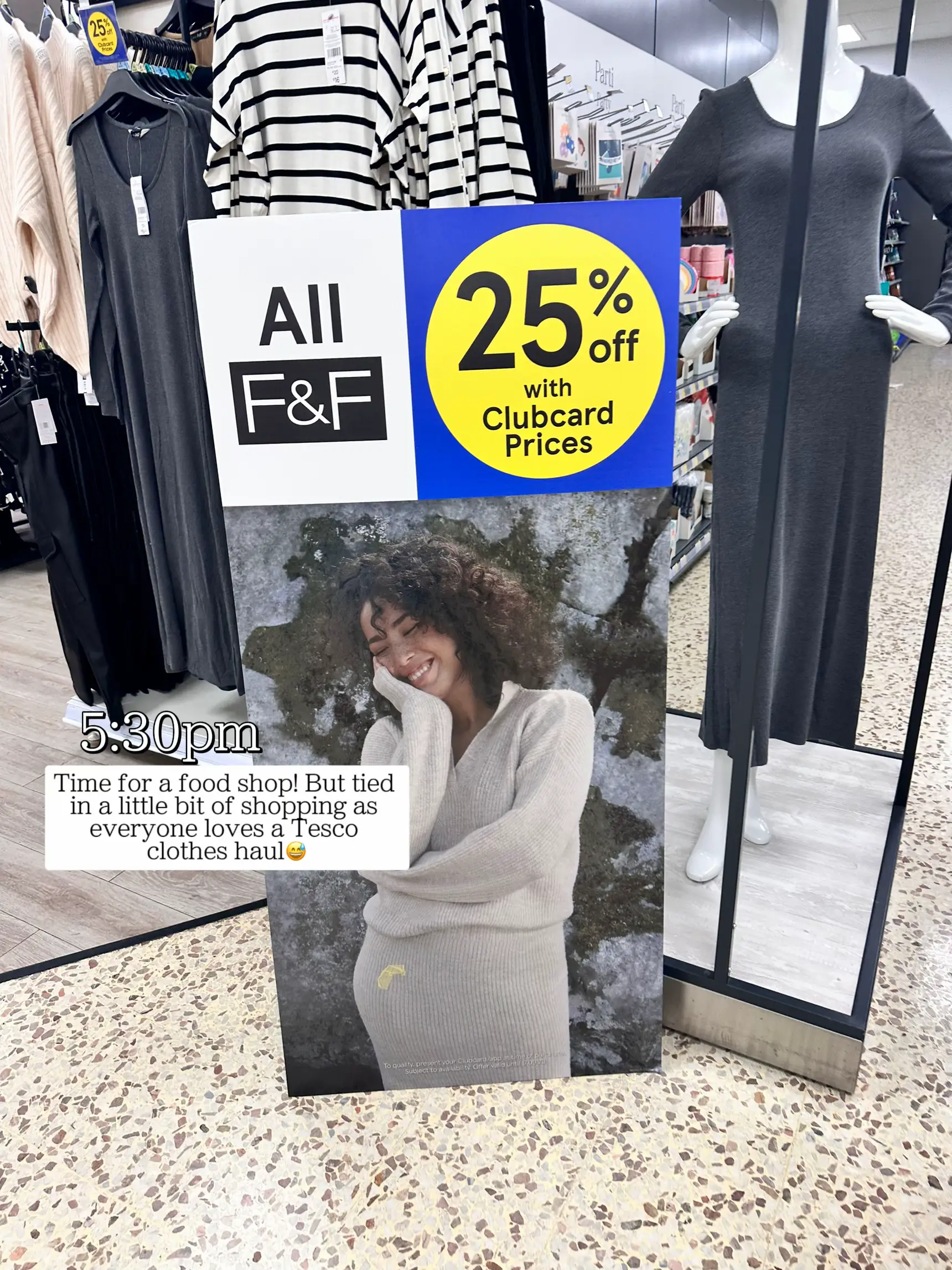 Tesco sends message to anybody who buys F&F clothing and says 'we