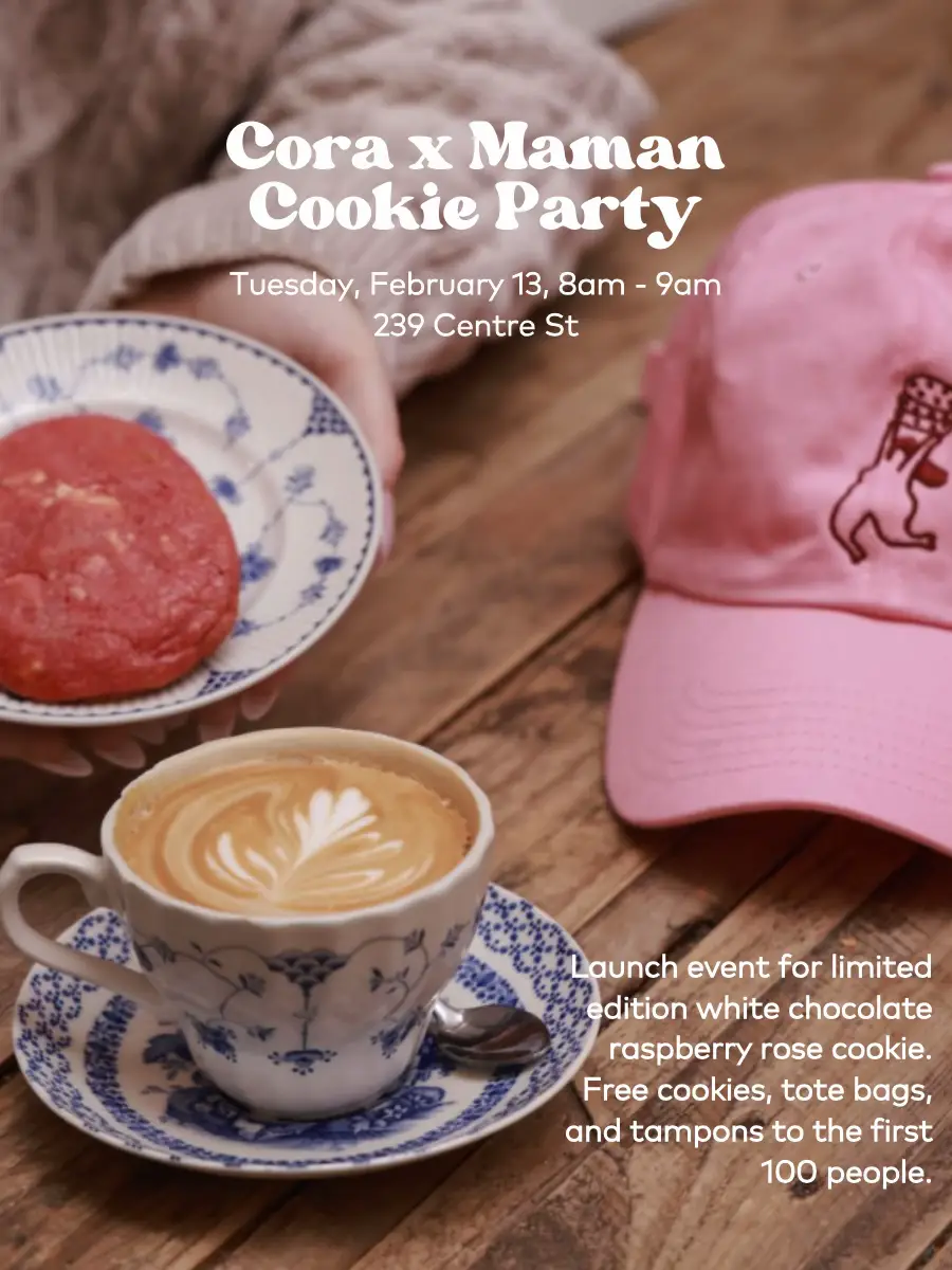  A launch event for a limited edition white chocolate raspberry rose cookie
