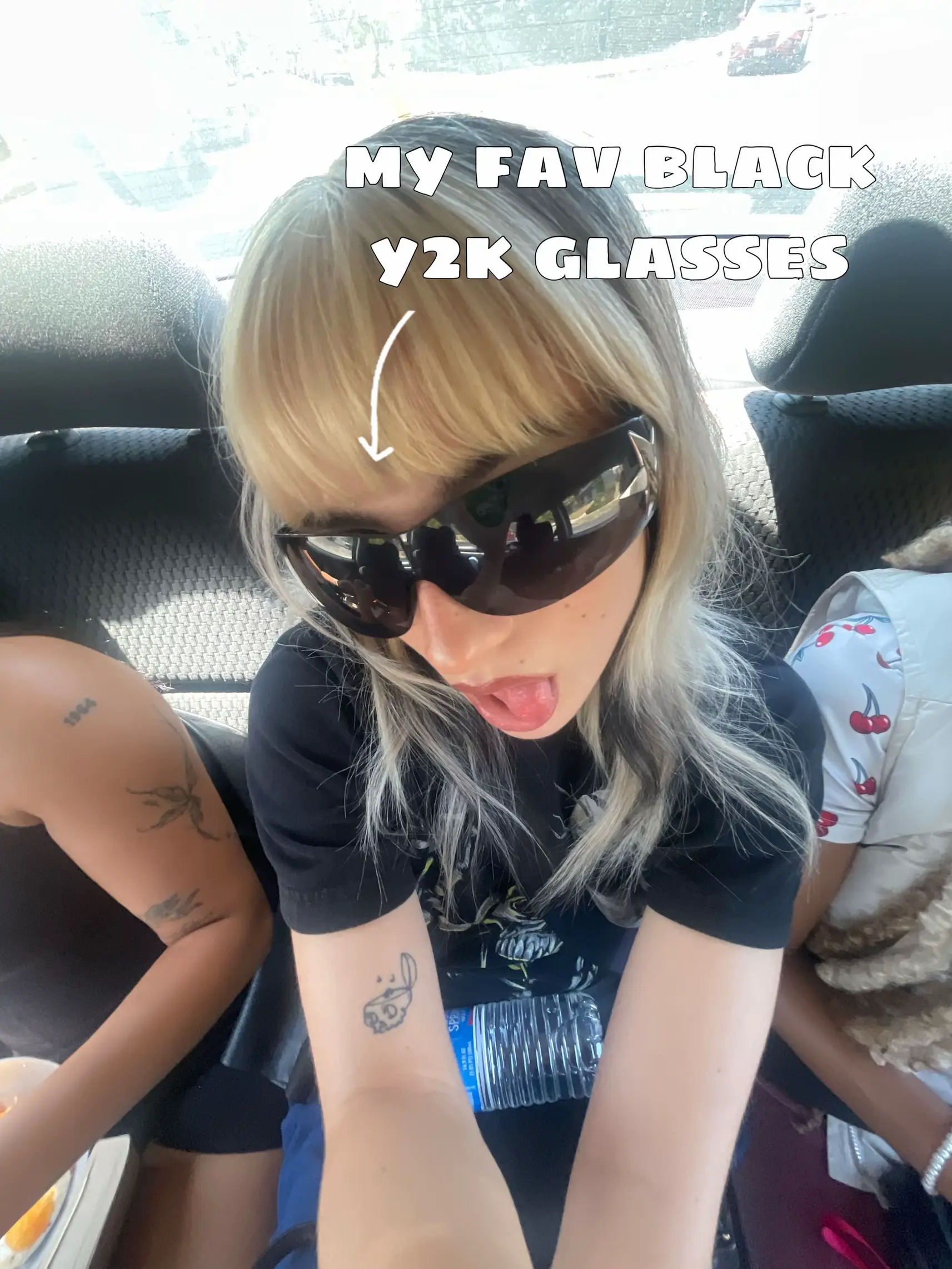 Y2K glasses shop the sunglasses on the  storefront link in bio