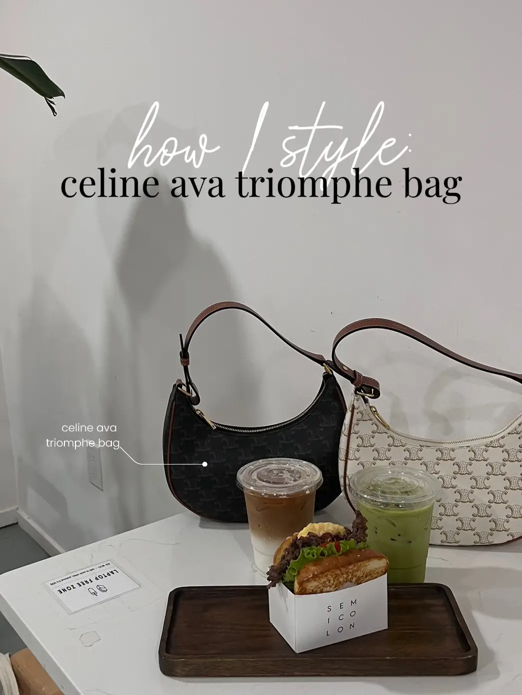 Ava Bag in Denim and Calfskin - CELINE