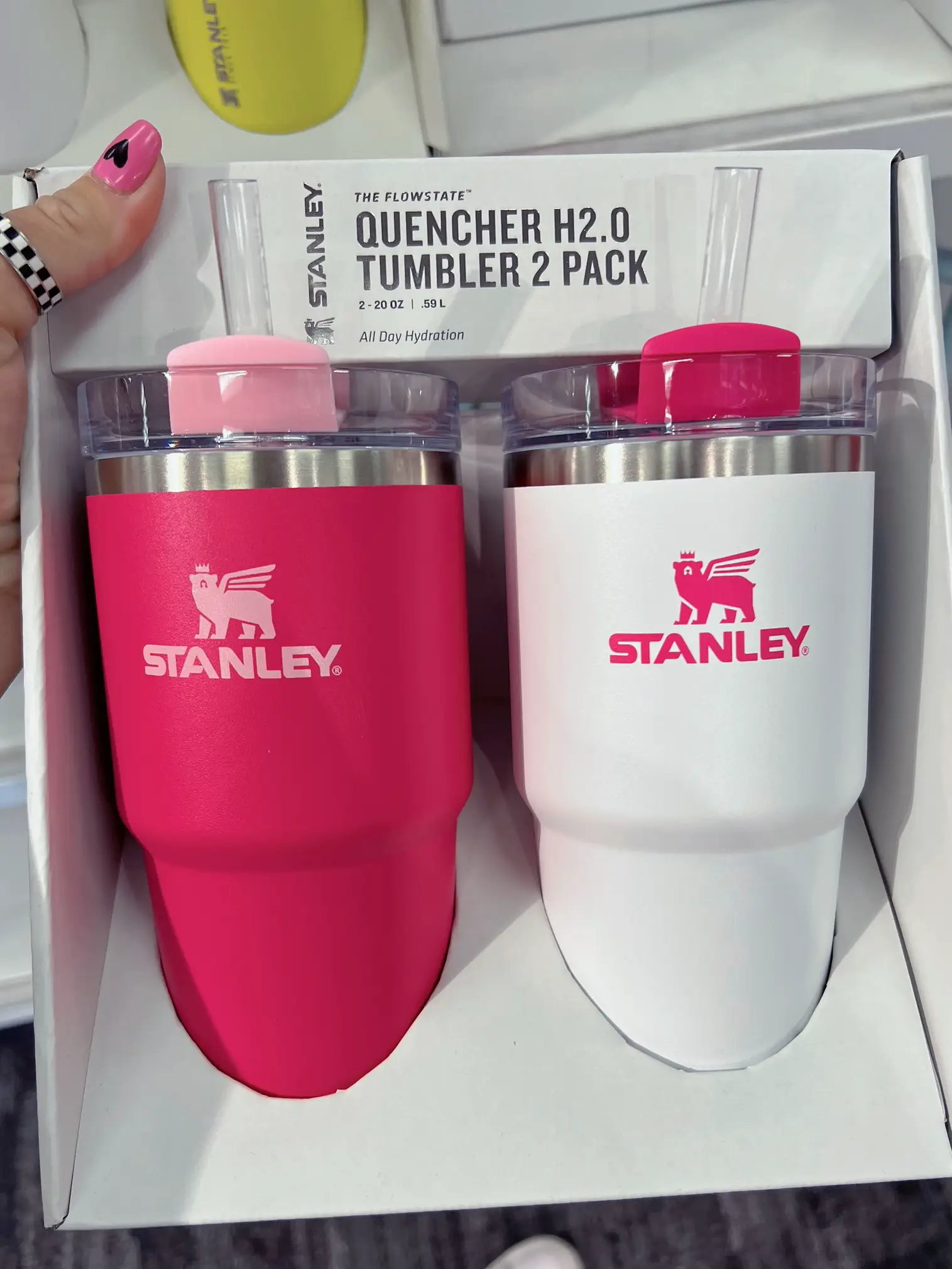 40 oz. fake stanley cup Barbie pink New w/ straw