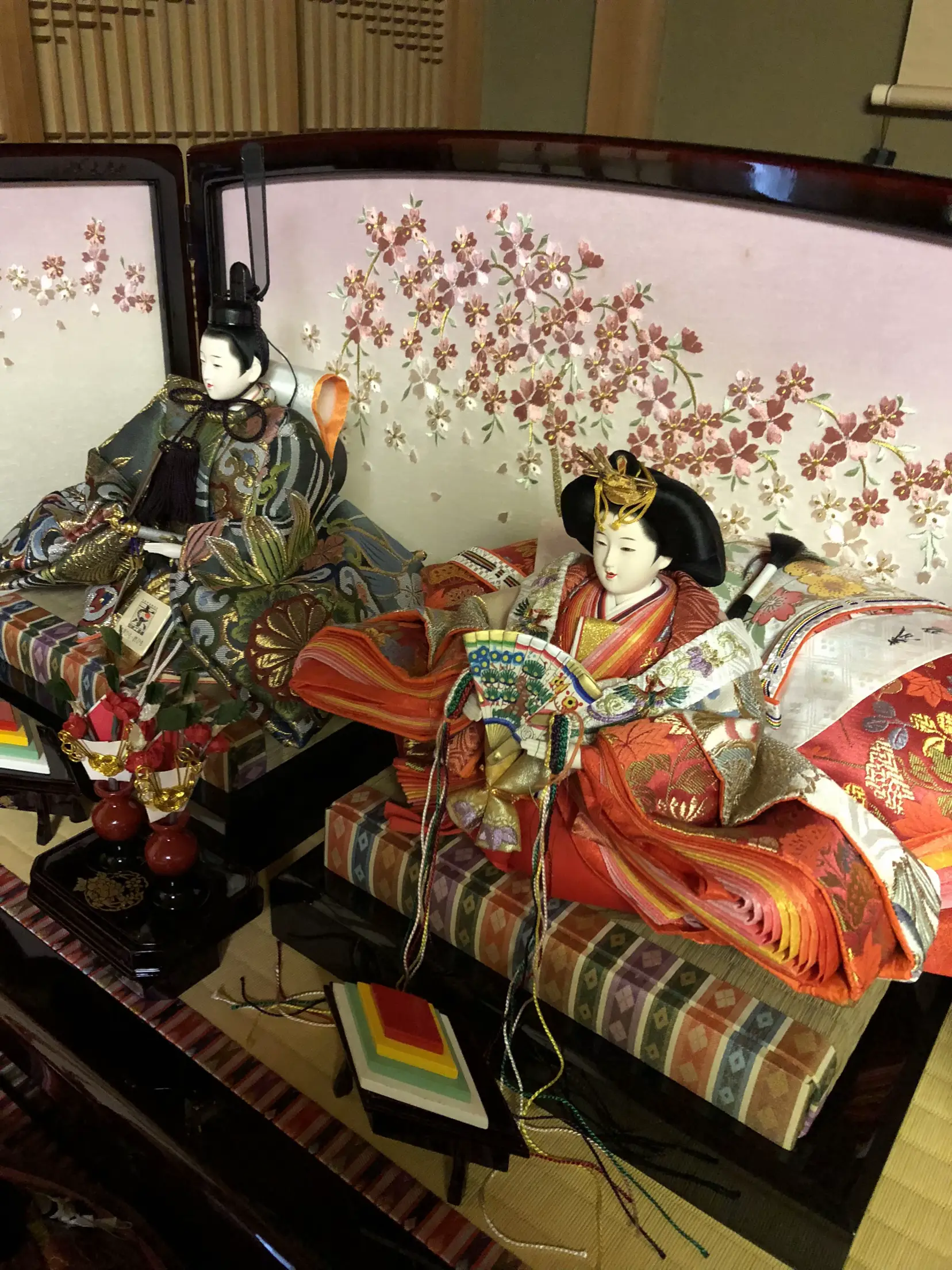 お雛様 古布 ひな祭り 立ち雛 手作り ② （やっと飾れたお雛様