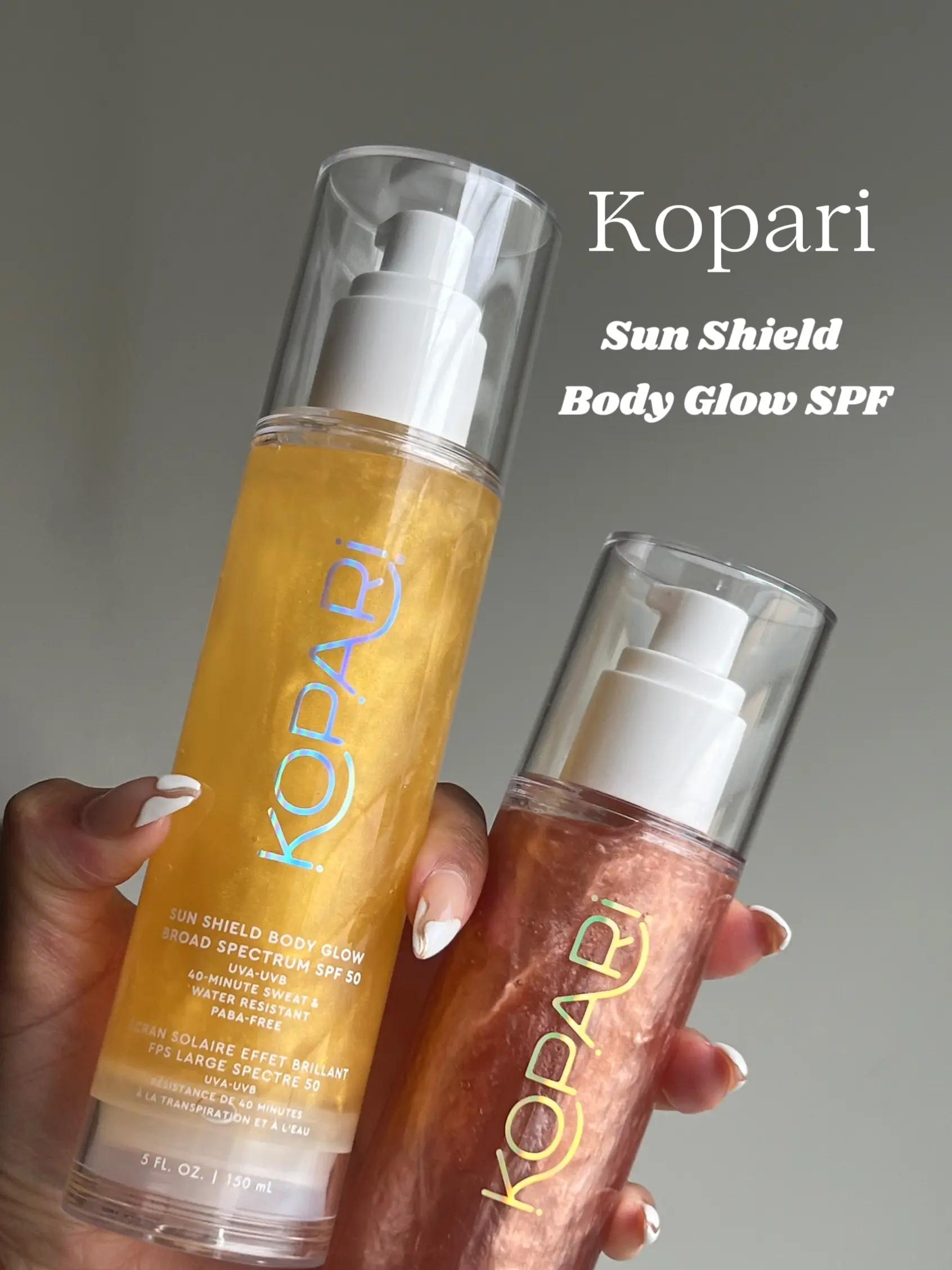 Rose Gold Sun Shield Body Glow Sunscreen SPF 45 – Kopari Beauty