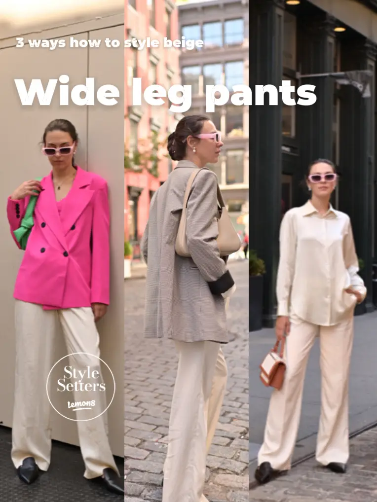 Three ways how to style beige wide leg pants, Gallery posted by  iammarina.zl