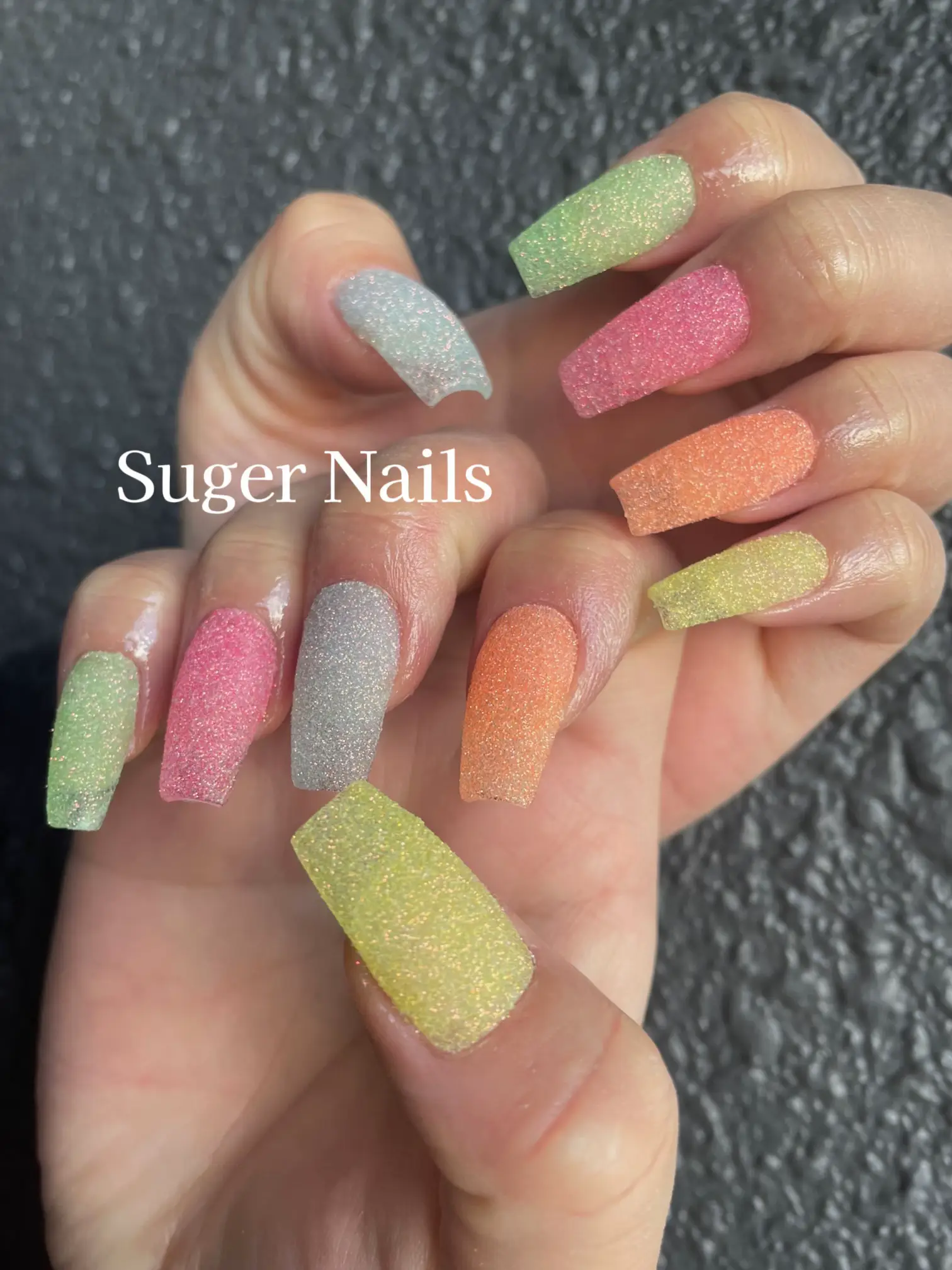 Pink Vanilla Sugar Nails Light Pink Glitter Press on Nails Faux Nails 