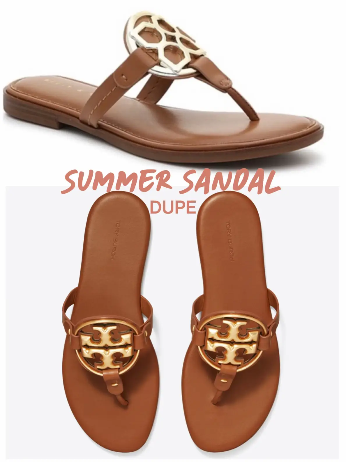 Tory Burch Miller sandals from DH Gate vs Authentic 