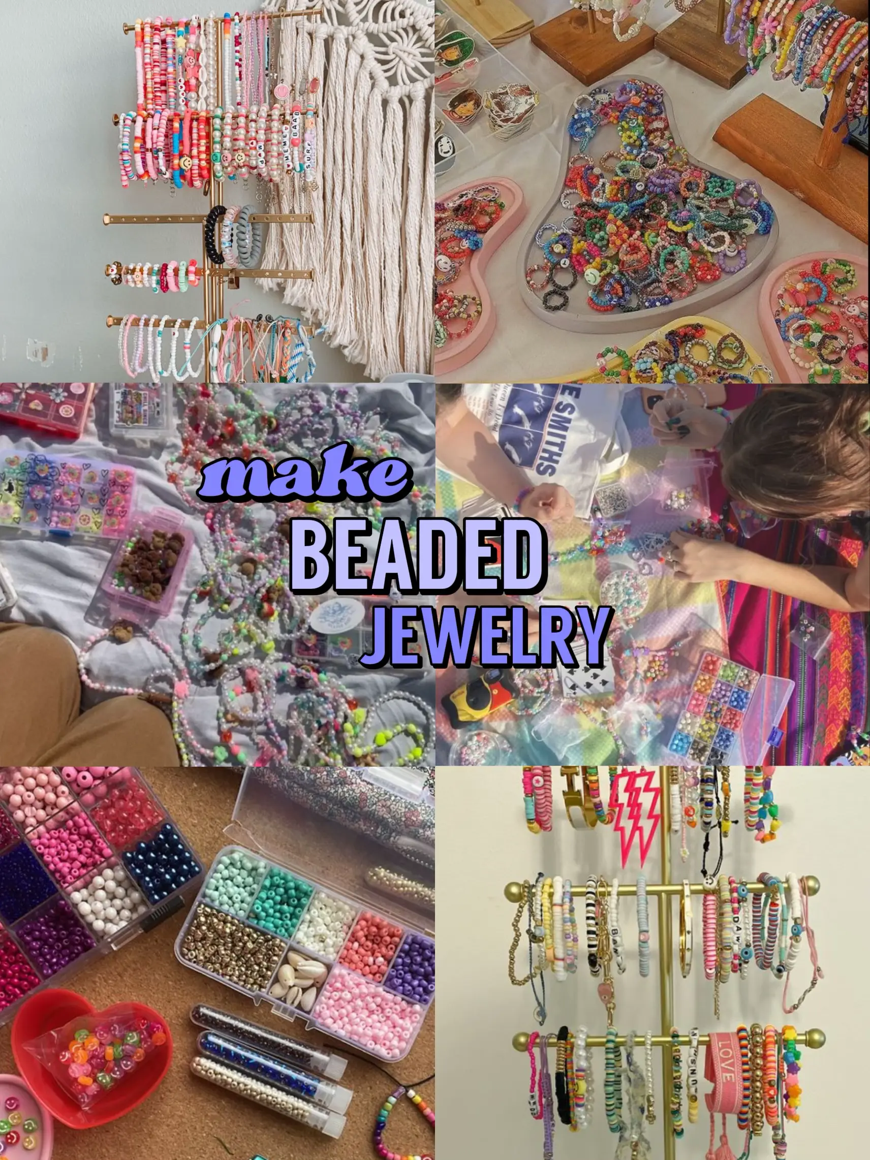 ❀DIY Handmade Beaded Toy with Accessory Set Kids Girl Weaving Bracelet  Jewelry Making Toys Education