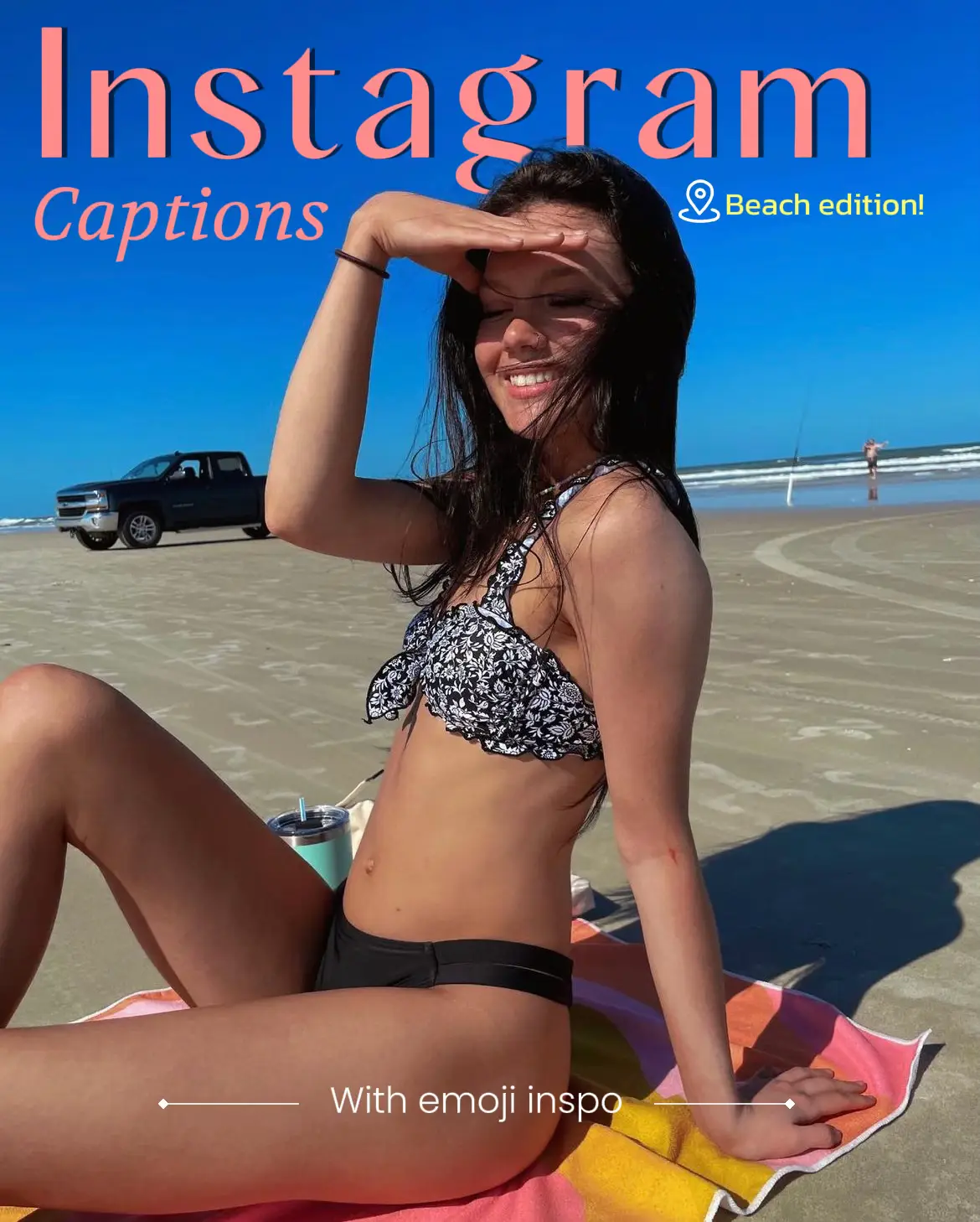 Instagram captions for the beach!👙🌞🥥🌺🐚's images