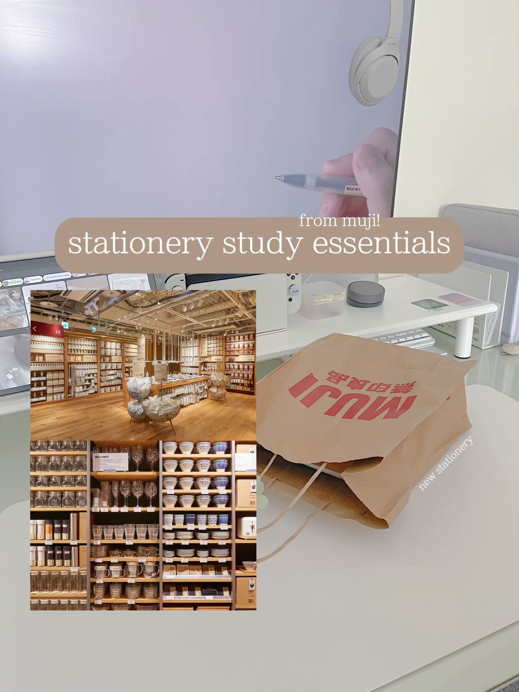 beige aesthetic  Studying stationary, Muji stationery, Stationery obsession