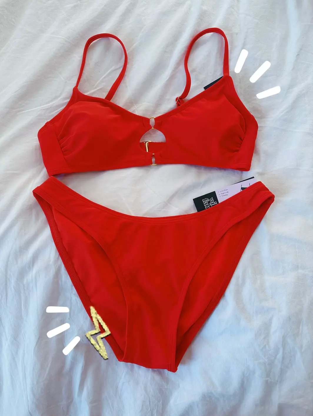 Primark Red Strap Detail Bra Size 32B Postage: - Depop