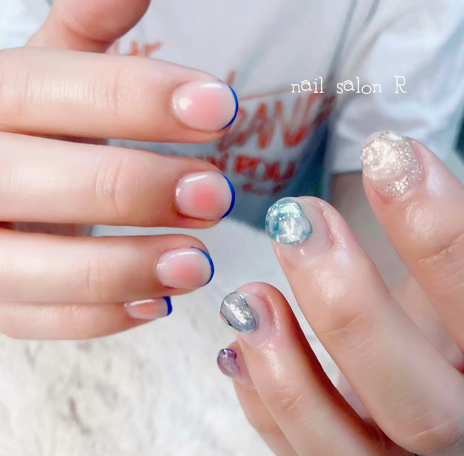 チークネイル #うるうるネイル #水面ネイル #氷ネイル | nail salonＲ