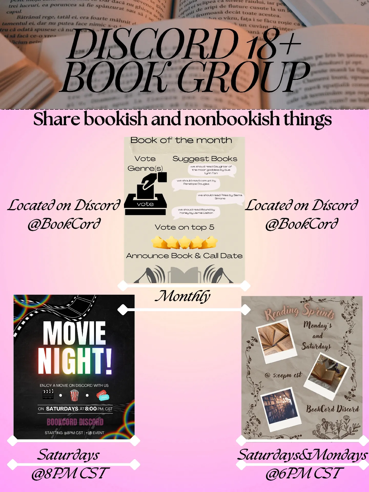 18+ Book Club Discord | Gallery posted by Cait F | Lemon8