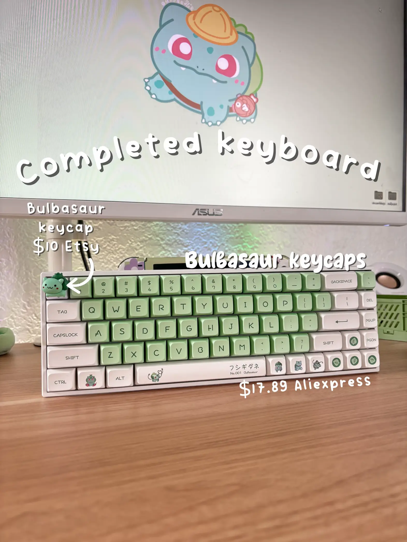 My custom bulbasaur keyboard ⌨️ Gallery posted by CozyMushie Lemon8