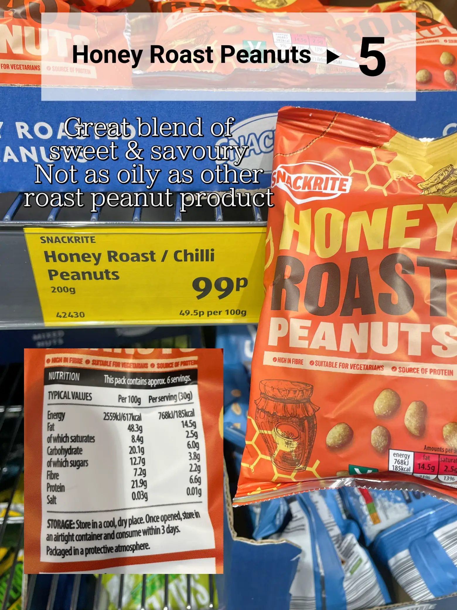 Sainsbury's Honey Roast Peanuts 200g