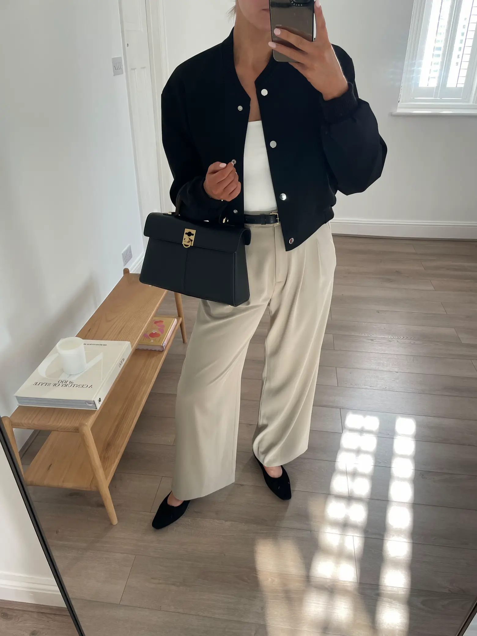 3 ways to style beige tailored trousers