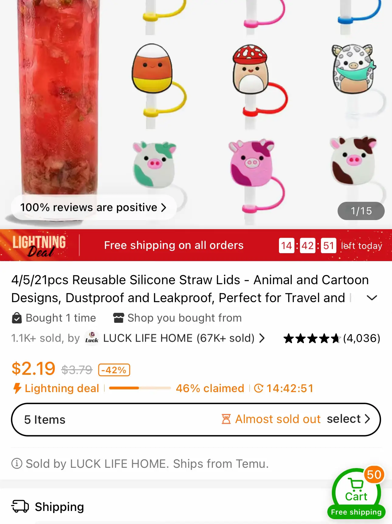 Silicone Straw Lids Cute Cartoon Design Straw Dust proof - Temu