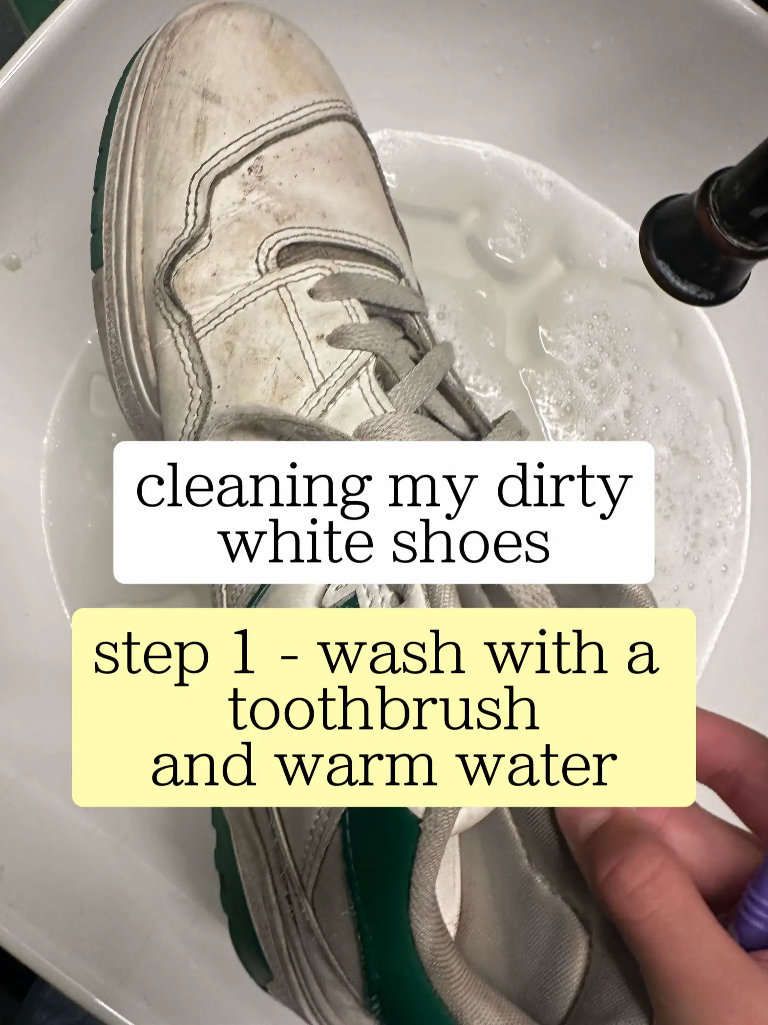 How to clean on sale my white shoes