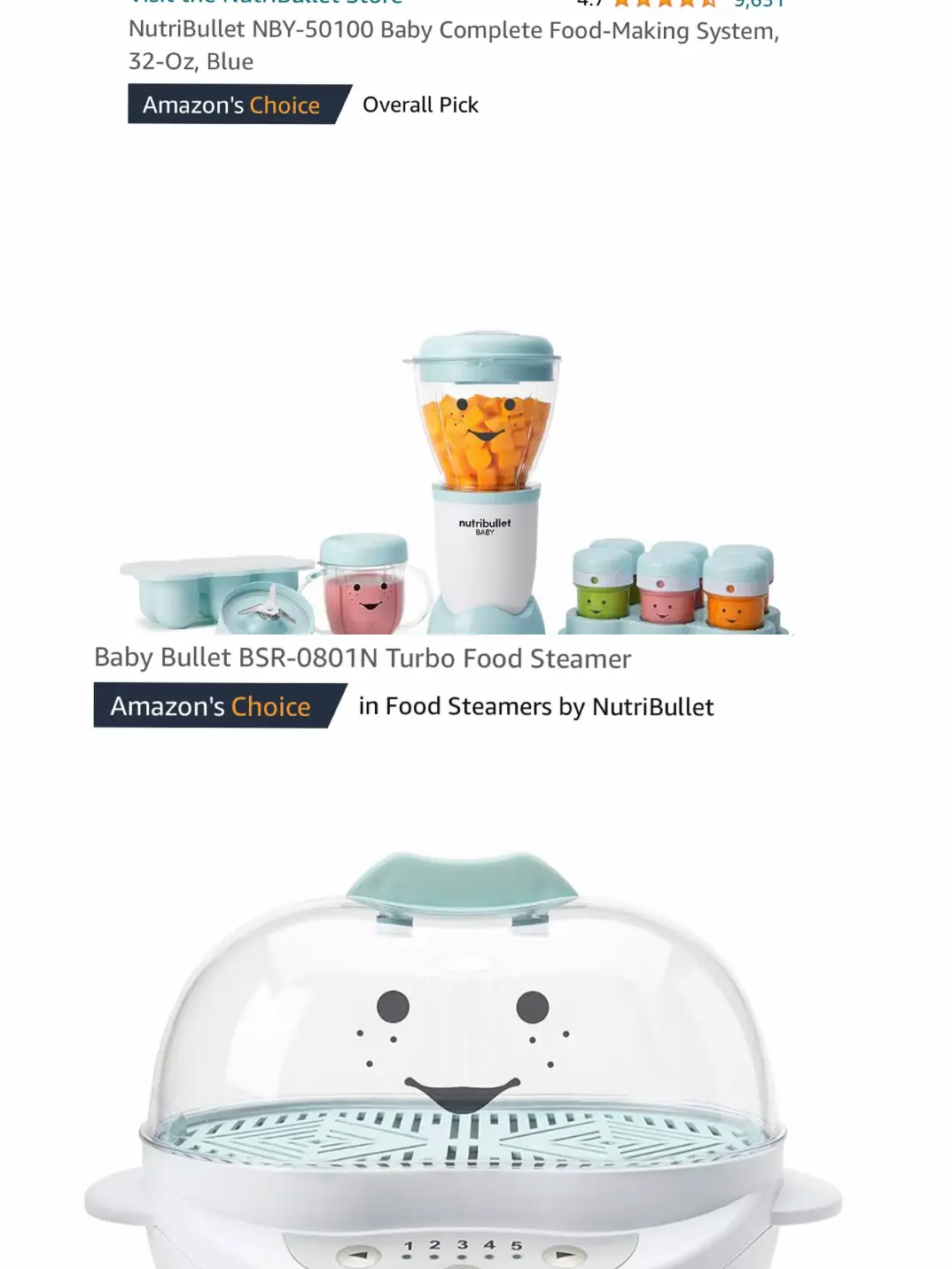 NutriBullet Baby NBY-50100 Food-Making System, 32-Oz, Blue Missing pieces  Read