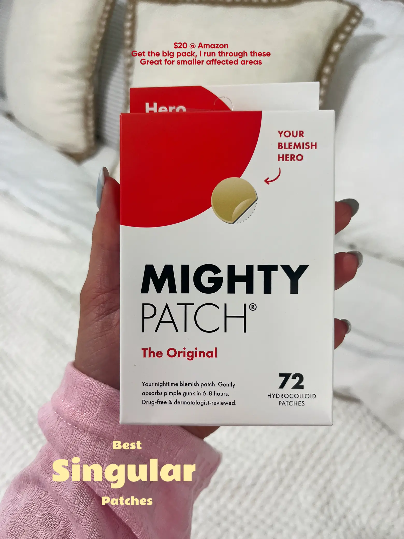 Hero Cosmetics Mighty Patch Acne Pimple Patches, Original, 72