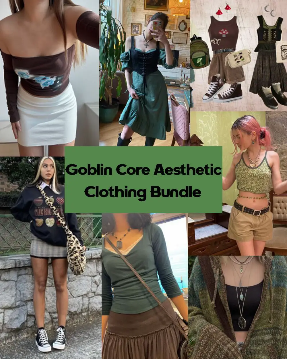 Goblincore Aesthetic outfit ideas  #goblincore #goblin #crowcore