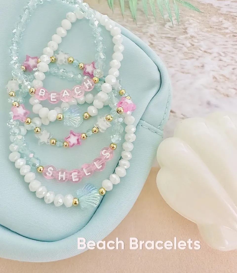 Coral Stack Preppy Clay Bead Bracelets Trending Aesthetic Beaded