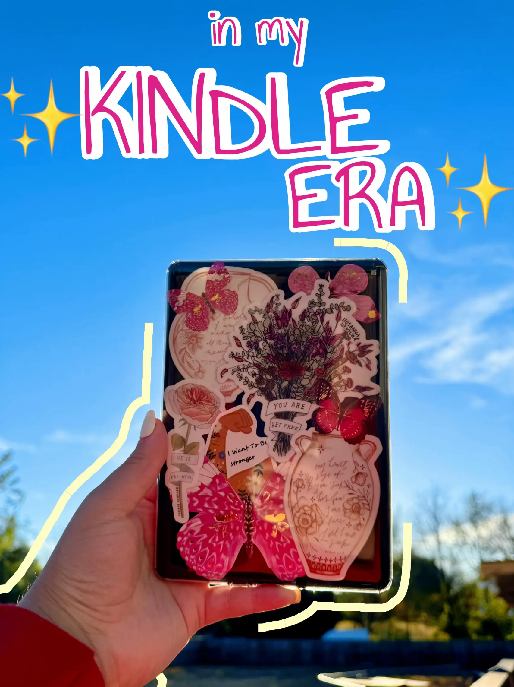 Finally put some stickers on my kindle! I'm in love 💗😭 : r/kindle