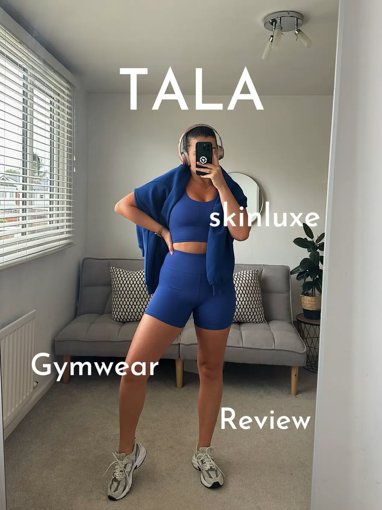 TALA SkinLuxe High Waisted Cycling Shorts - Cobalt Blue Size M.