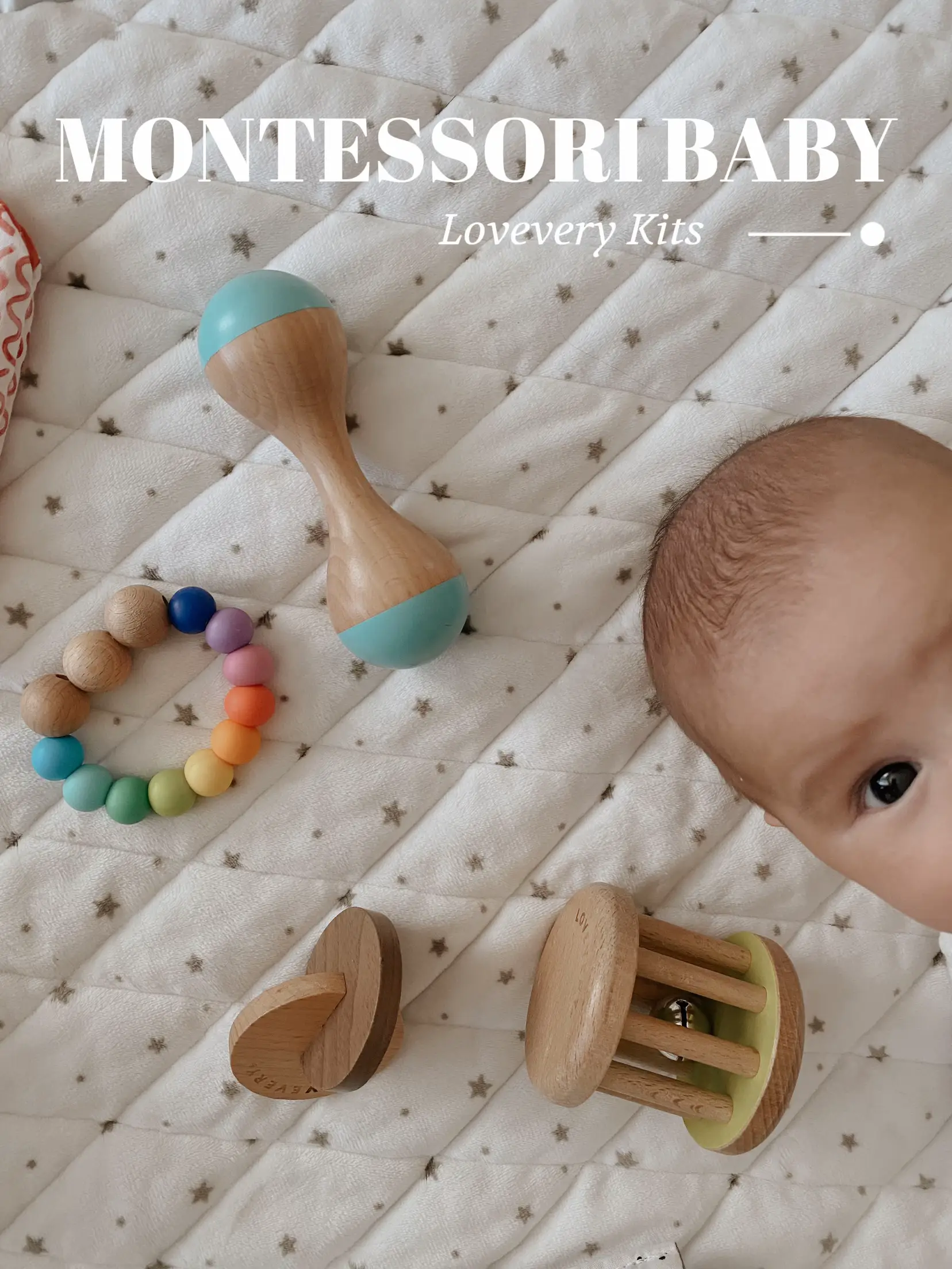 Vintage-Inspired Wooden Montessori Baby Teething Rattle – Fairy