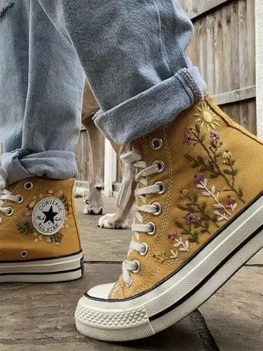 Converse floral cheap parkway yellow