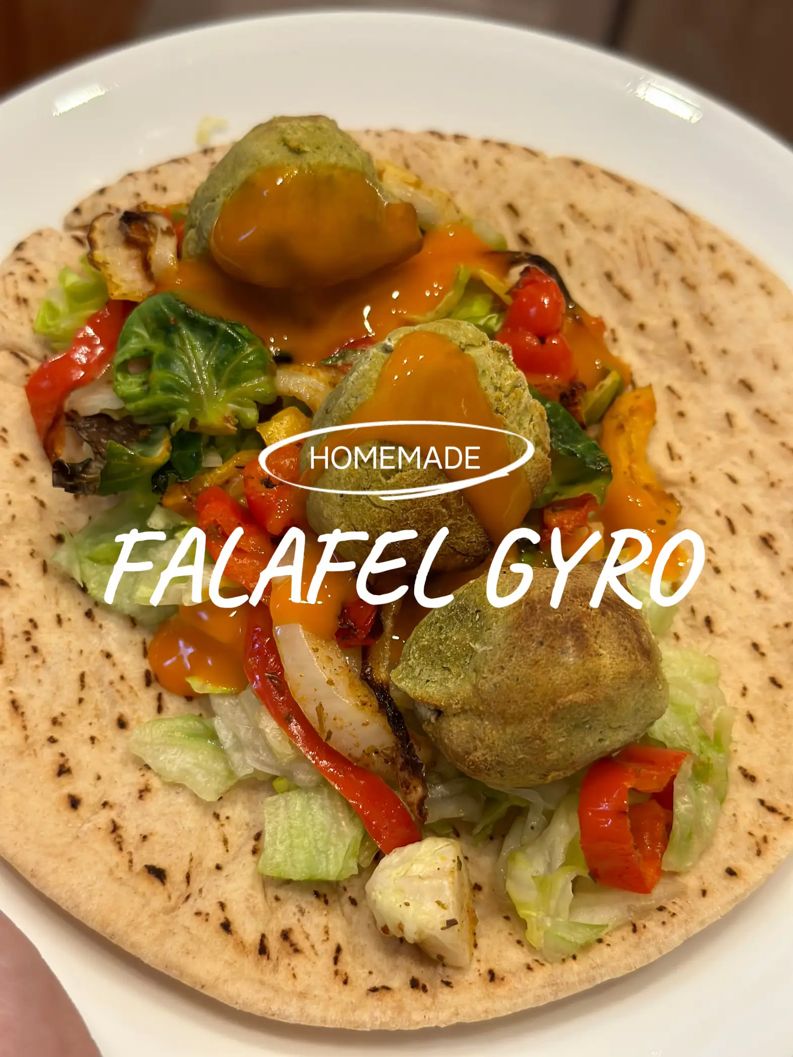 Falafel Gyros with Feta Tzatziki - Dishing Out Health