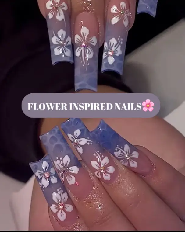 flower charm nails  Nail charms, Nails inspiration, Nails