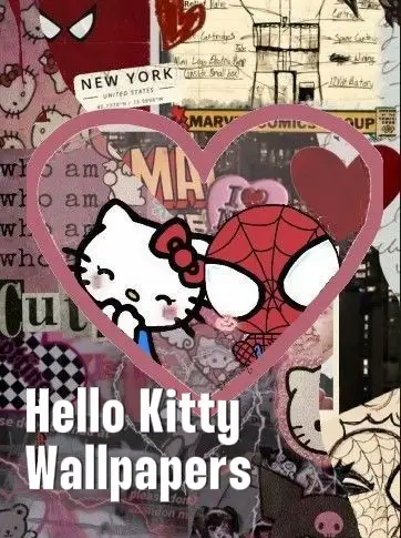 Illustration of a kawaii nerd hello kitty in hot pink Yoga Mat by