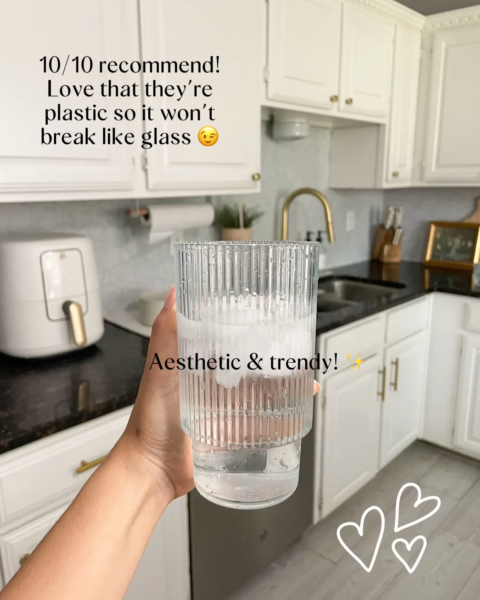 walmart has these gorgeous ribbed plastic ware cups for $1! Such a cu