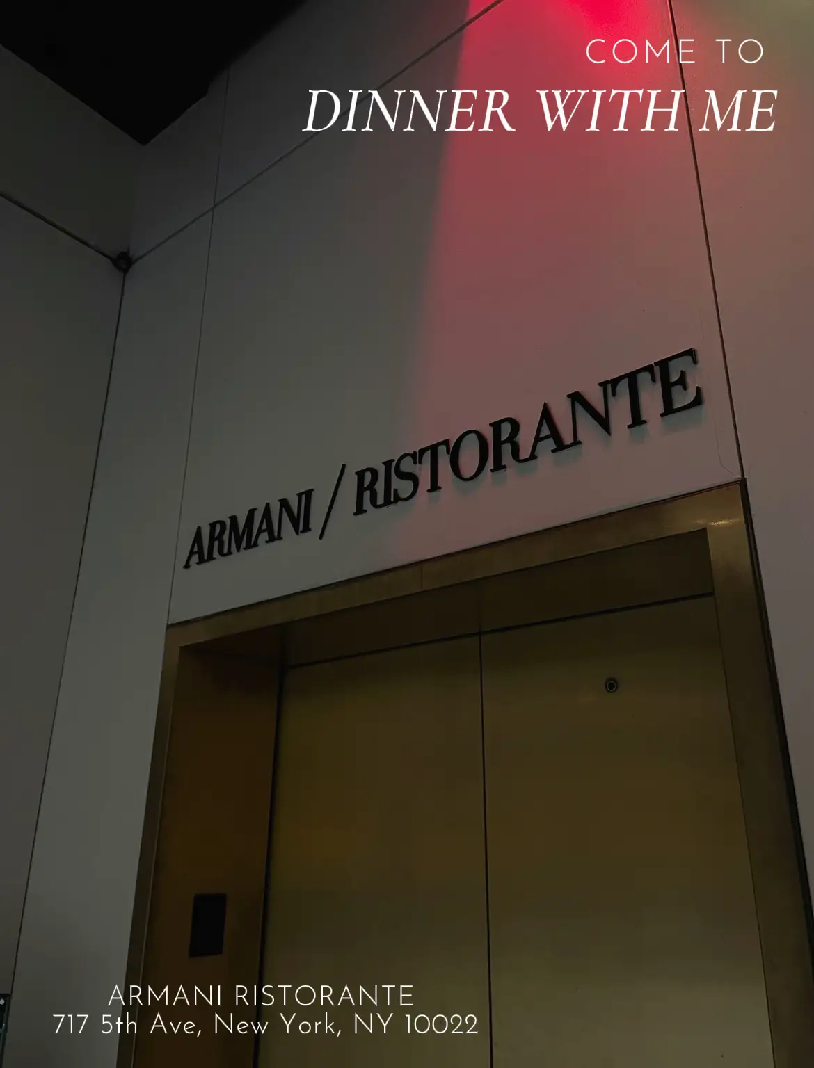 Come to dinner with me: Armani Restaurants's images