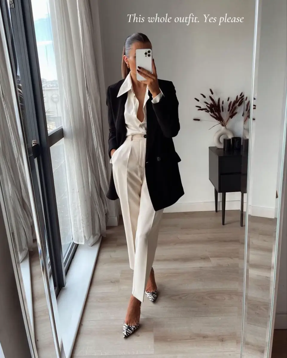 Five Office Outfit Ideas with Black Ankle Pants - Lilly Style  Modest work  outfits, Spring work outfits, Business casual outfits for work