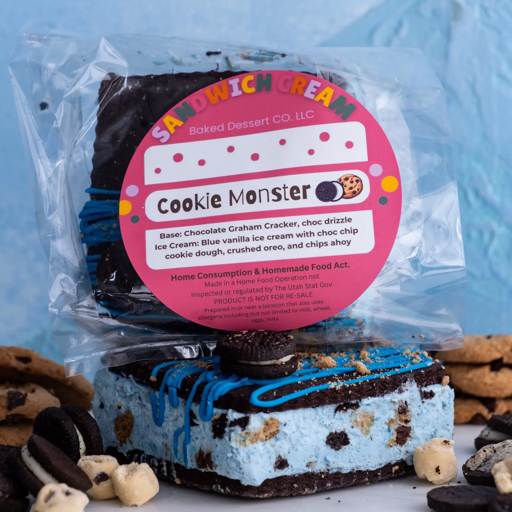 Cookie Monster sandwich cream | Bakeddessertcoが投稿したフォトブック | Lemon8