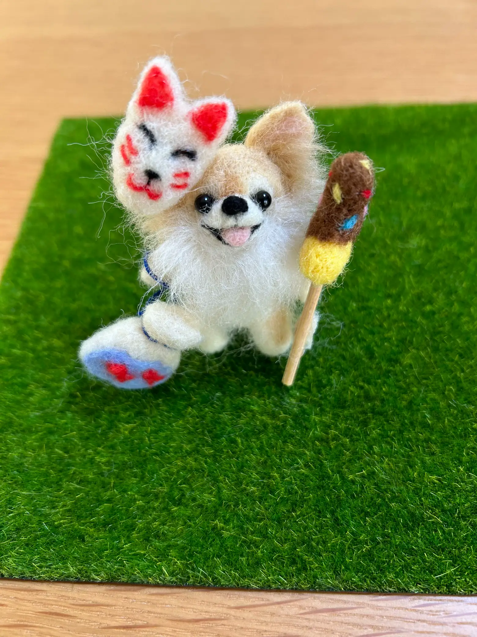 羊毛フェルト　お手ポーズチワワちゃん 羊毛フェルト お手ポーズチワワちゃん