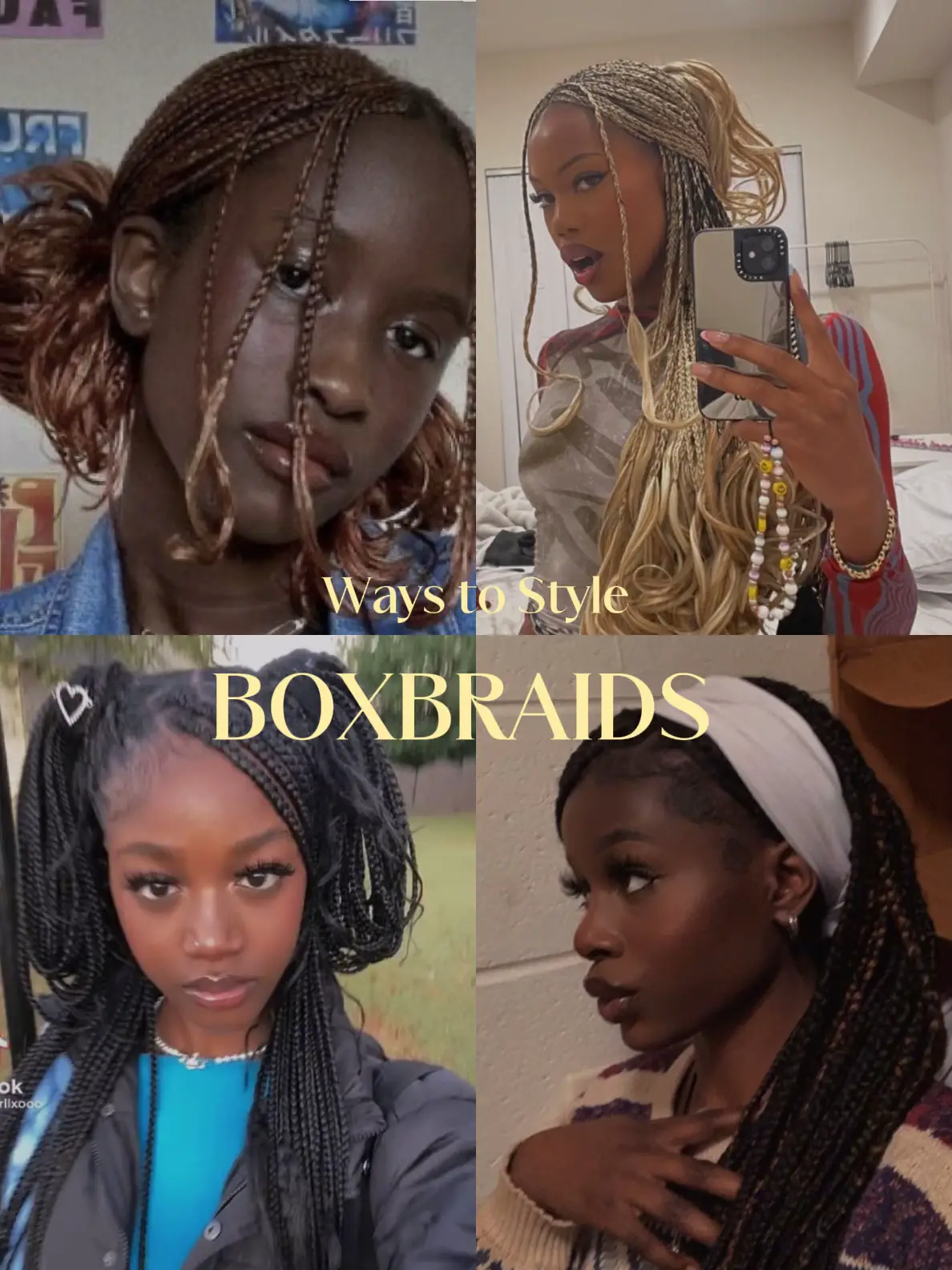 styles on box braids black girl｜TikTok Search