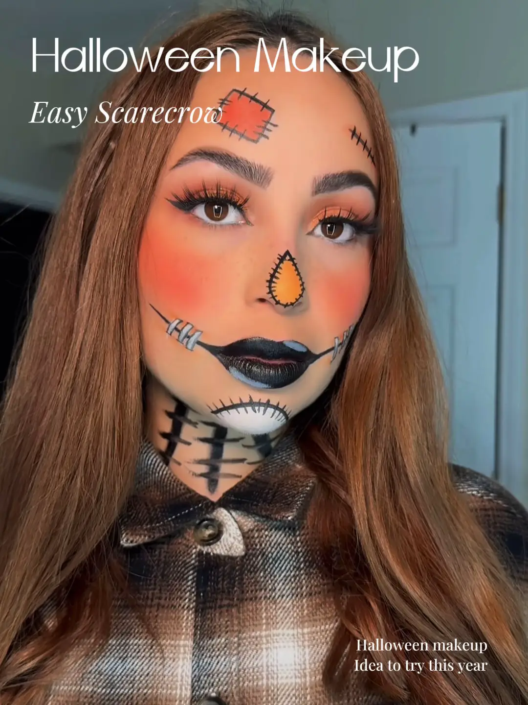 Creative Halloween Makeup Looks : Cute Scarecrow