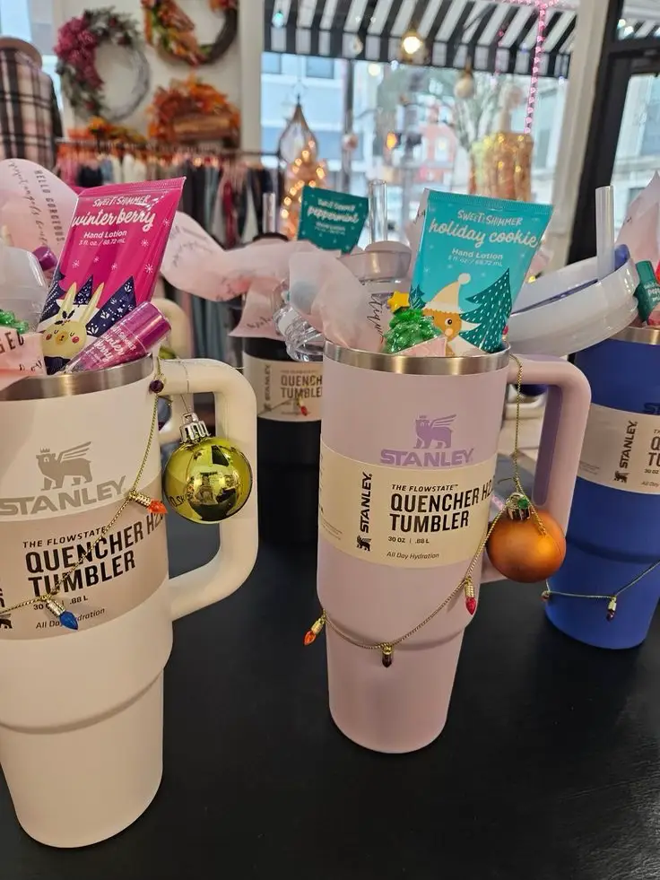 Vanilla mini Stanley 🍨  Cute coffee cups, Christmas gift baskets