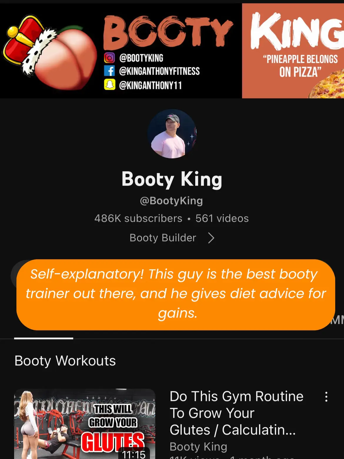 Booty 2024 king workouts