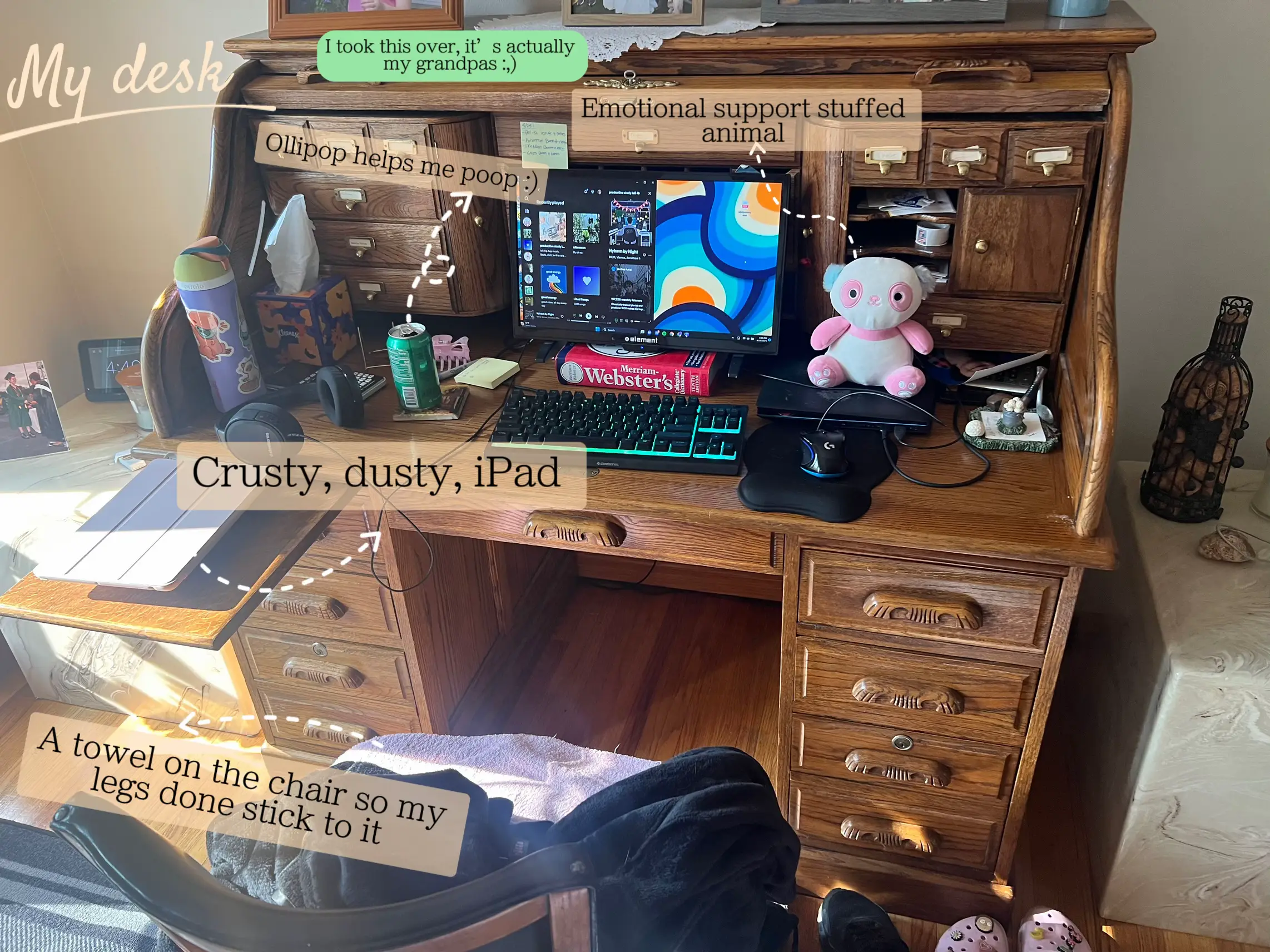 Realistic & Non-Aesthetic Desk Tour: ADHD Edition