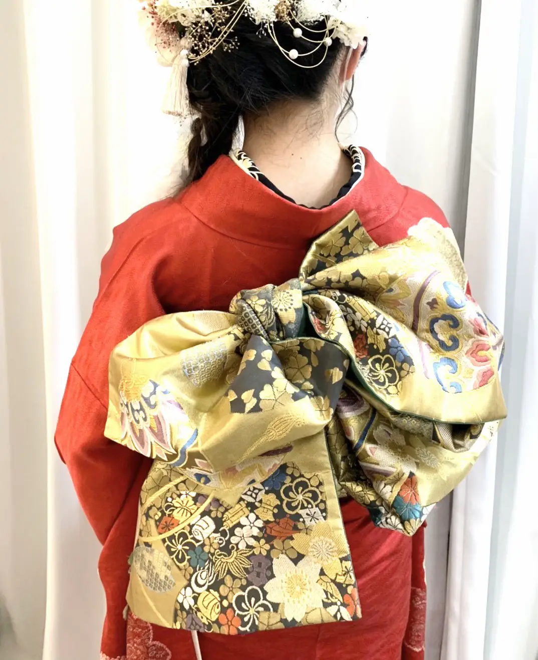 フリル重ね衿、帯揚げ、帯締めセット