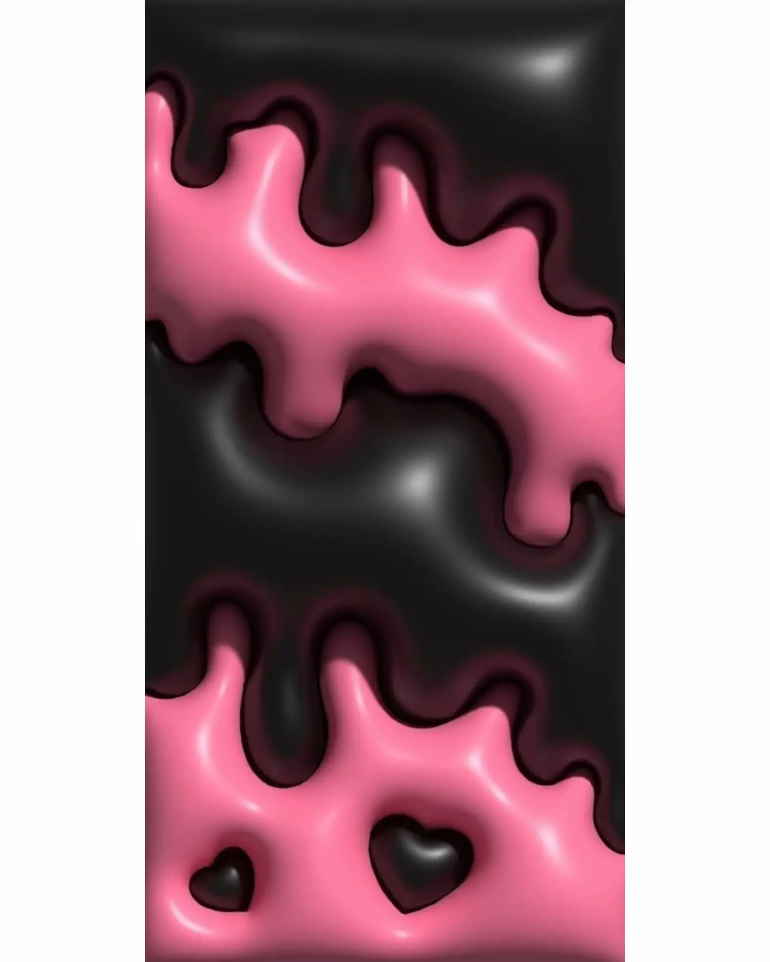 Pink & Black Paint Drip Wallpaper - Black & Pink Wallpaper iPhone