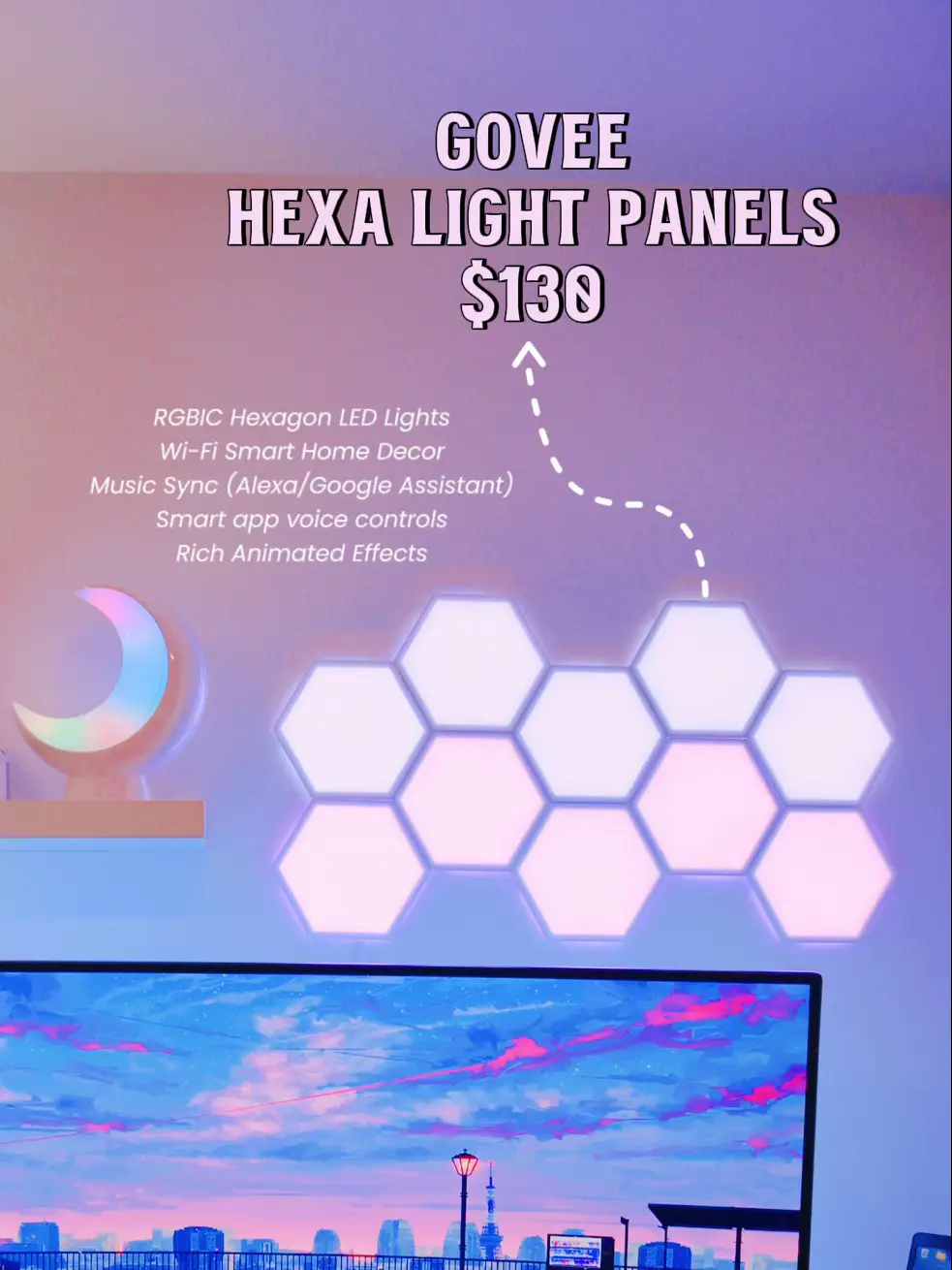 New Smart Sunset Lamp Projection Rgbic Sunlight Lamp Alexa Google