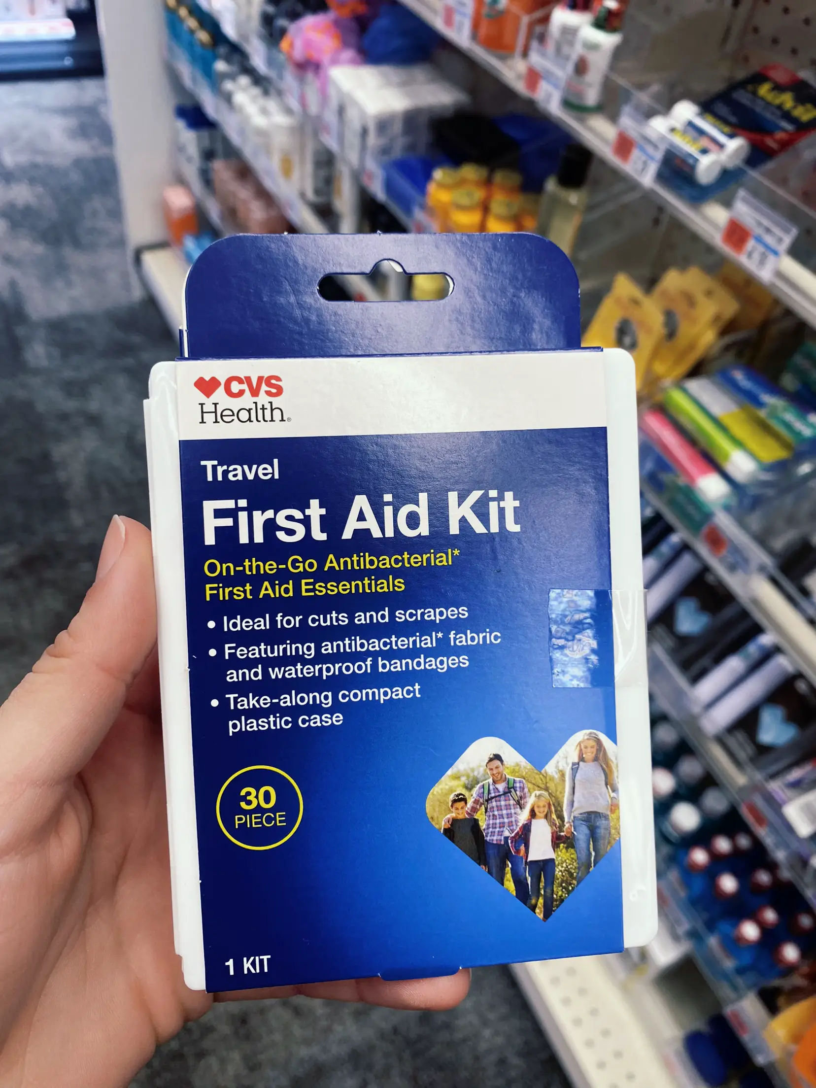 CVS Health Travel First Aid Kit, Antibacterial Essentials, 30 Piece - 1