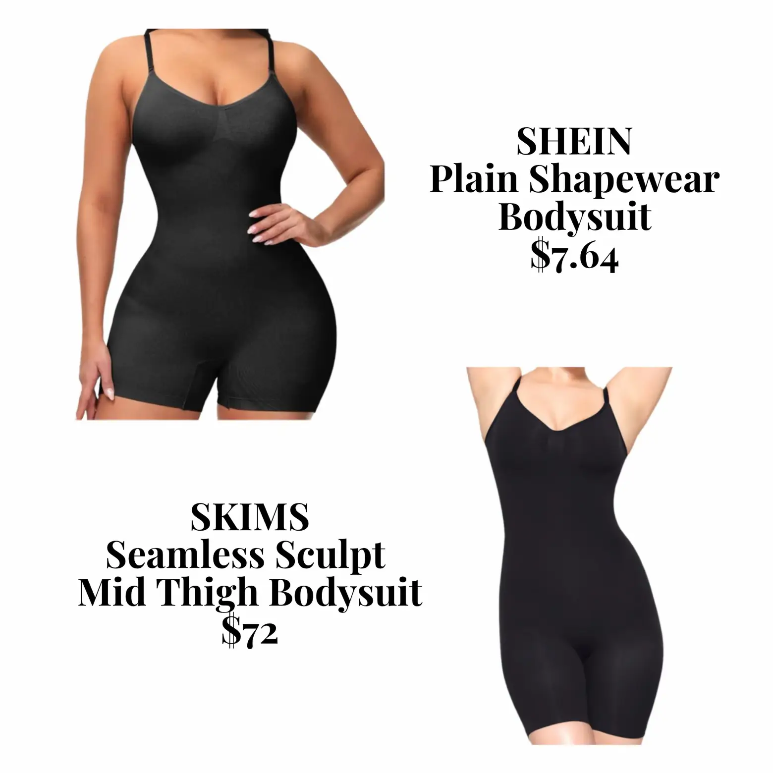 SHEIN SHAPE Solid Shapewear Bodysuit