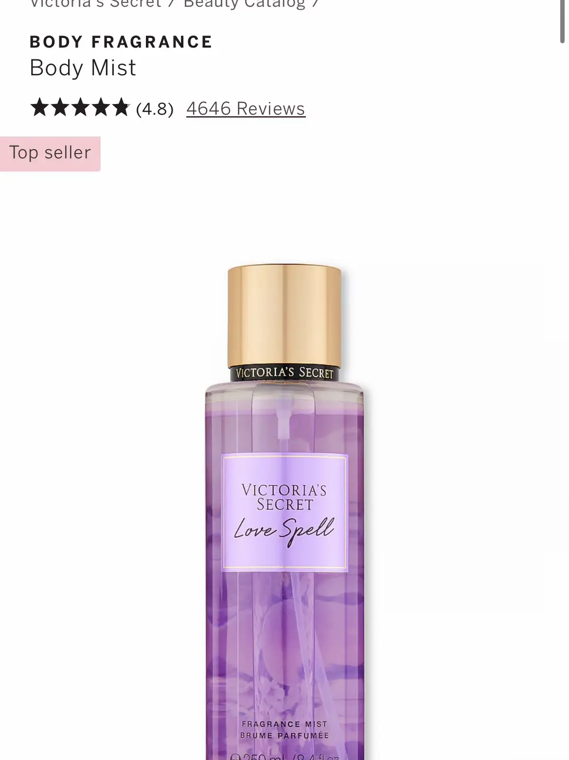Body Splash 250ml Shimer Velvet Petals – Victoria´s Secret – Isa Perfumaria
