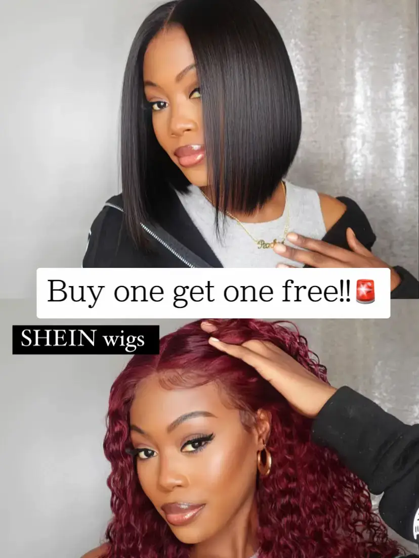 LINK IN BIO BUY 1 GET 1 FREE SHEIN WIGS